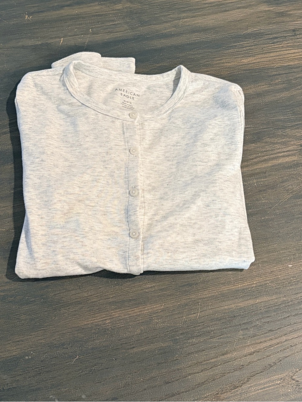 NWOT. American Eagle Outfitters Light Gray Cardigan. Classic Slim Button Up.